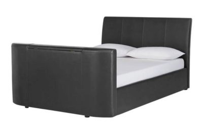 Hygena Lamberto Kingsize TV Ottoman Bed - Black.